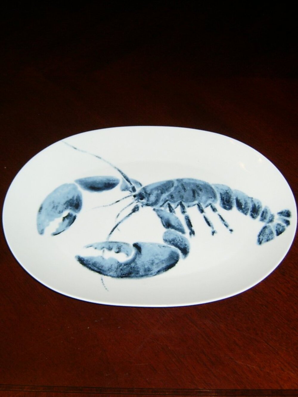 Studio Nova Lobster Blue Porcelain Serving Platter White/Blue Nautical, VGUC